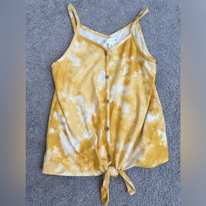 Girls yellow tie top